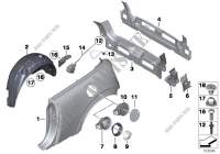 Fiancata/rivestimento posteriore per MINI Cooper 2005