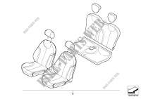 Postmont. pelle sedile sport. MONO per MINI Cooper S 2000