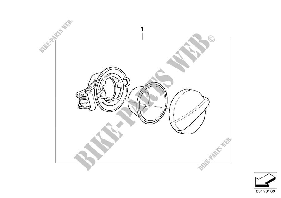 Postmontaggio,sportello serbatoio cromat per MINI Cooper D 2.0 2010