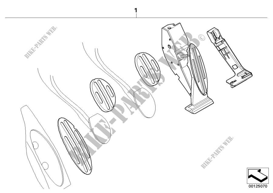 Set rivestimenti in acciaio per pedali per MINI Cooper 2003