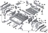 Pezzi montati di fondo vano bagagliaio per MINI Cooper 2009