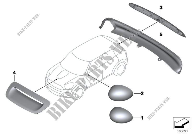 JCW accessori aerodinamica   R5x per MINI Cooper 2008