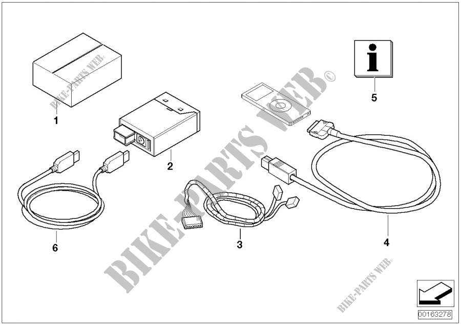 Kit di postmont. attacco USB/iPod per MINI Cooper SD 2010