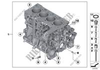 Blocco cilindri per MINI Cooper D ALL4 2.0 2010