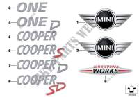 Emblemas / diciture per MINI Coop.S JCW 2010