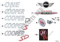 Emblemas / diciture per MINI Cooper S 2009