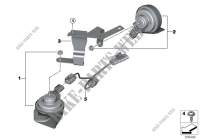 Avvisatore acustico a più toni con supp. per MINI Cooper S 2013