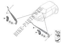 Pezzi singoli per braccio tergicristallo per MINI Cooper D 2.0 2010