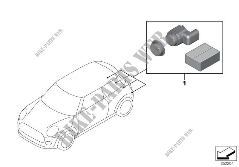 Kit postmontaggio PDC posteriore per MINI Cooper S 2014