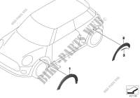 Postmont. mascherina passaruota per MINI Cooper S 2013