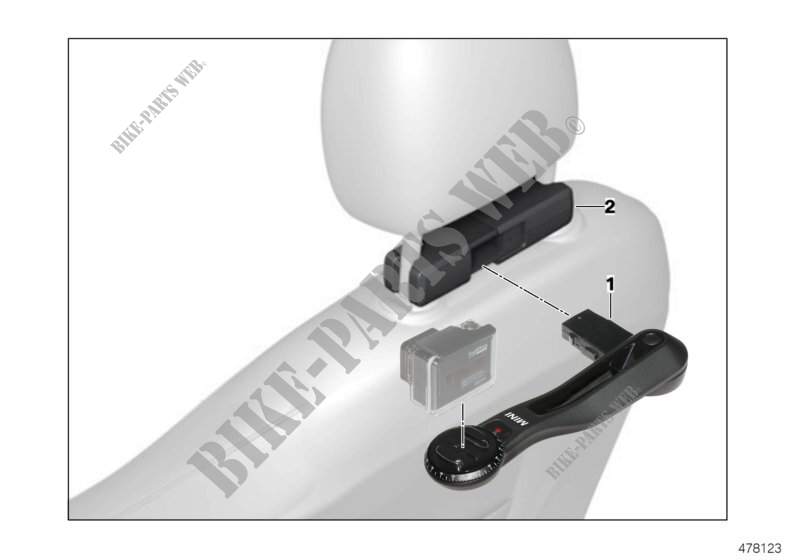MINI Action Cam supporto interno per MINI Cooper D 2.0 2011