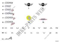 Emblemas / diciture per Mini Cooper SE ALL4 2015
