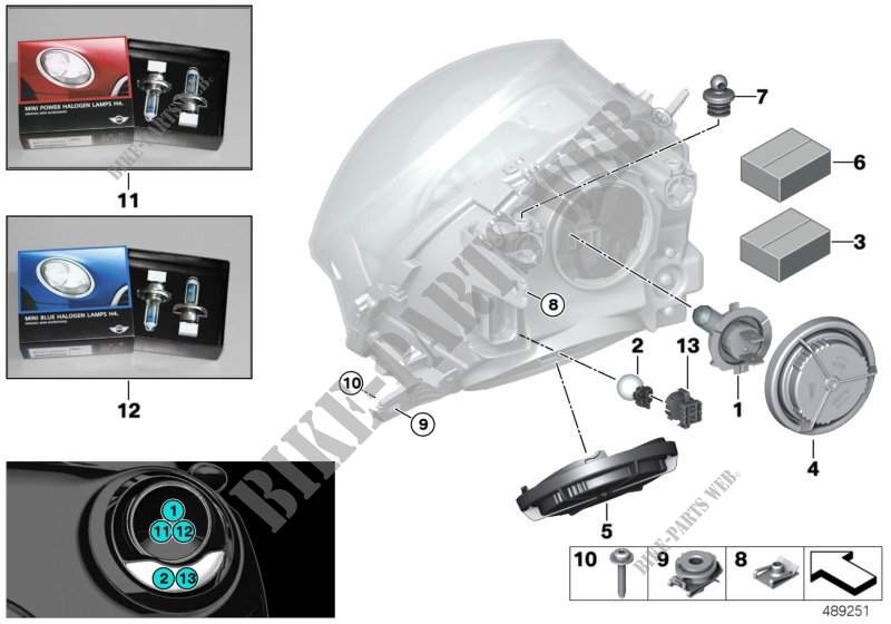 Singoli elementi proiettore alogeno per MINI Cooper SD 2014